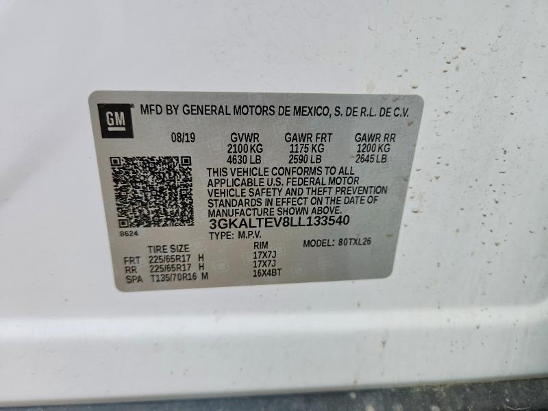 Продаж на аукціоні авто 2020 Gmc Terrain, vin: 3GKALTEV8LL133540, номер лоту: 54072616