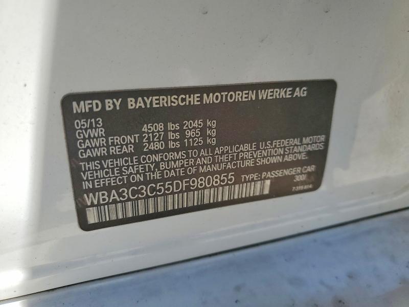 Продаж на аукціоні авто 2013 Bmw 320, vin: WBA3C3C55DF980855, номер лоту: 53543796
