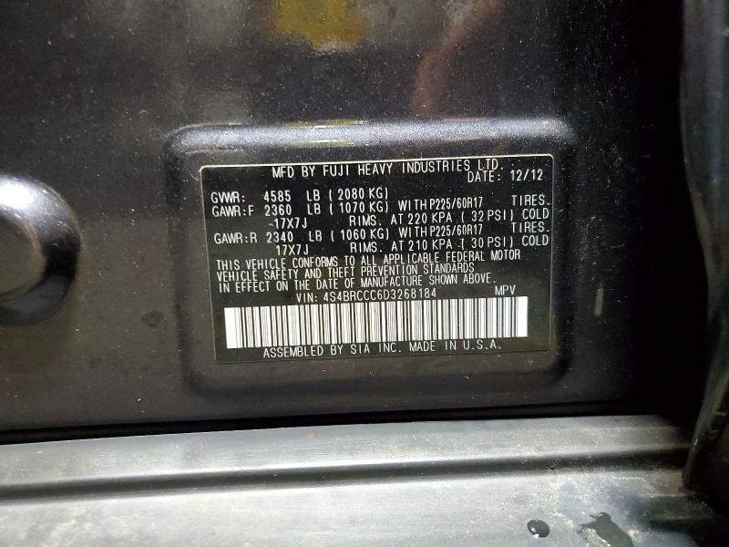 Продажа на аукционе авто 2013 Subaru Outback, vin: 4S4BRCCC6D3268184, номер лота: 51206436