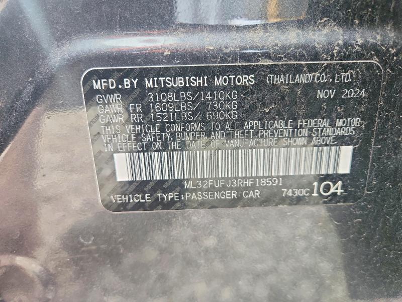 Продаж на аукціоні авто 2024 Mitsubishi Mirage, vin: ML32FUFJ3RHF18591, номер лоту: 53385066