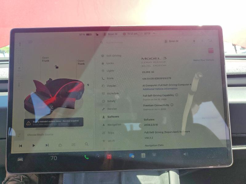 Продажа на аукционе авто 2025 Tesla Model 3, vin: 5YJ3E1EB6SF916376, номер лота: 54443456