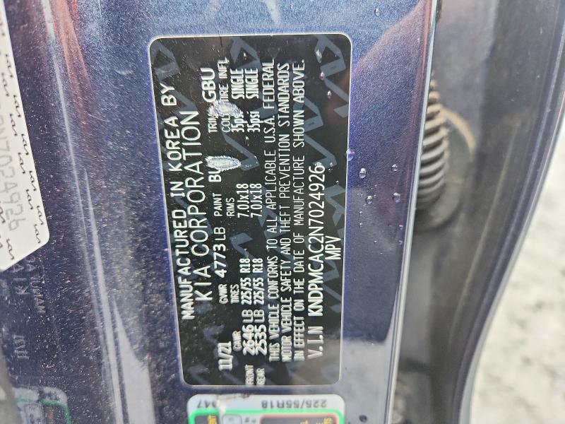 Продаж на аукціоні авто 2022 Kia Sportage, vin: KNDPMCAC2N7024926, номер лоту: 54784886