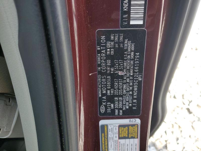 Aukcja sprzedaży 2020 Kia Sedona, vin: KNDMB5C12L6619794, numer aukcji: 53185746