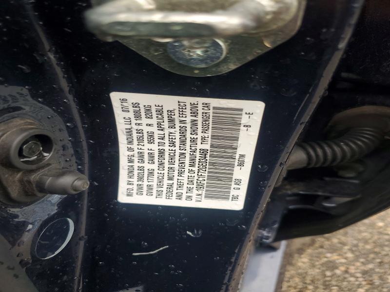 Продажа на аукционе авто 2016 Honda Civic, vin: 19XFC1F72GE034468, номер лота: 54662176