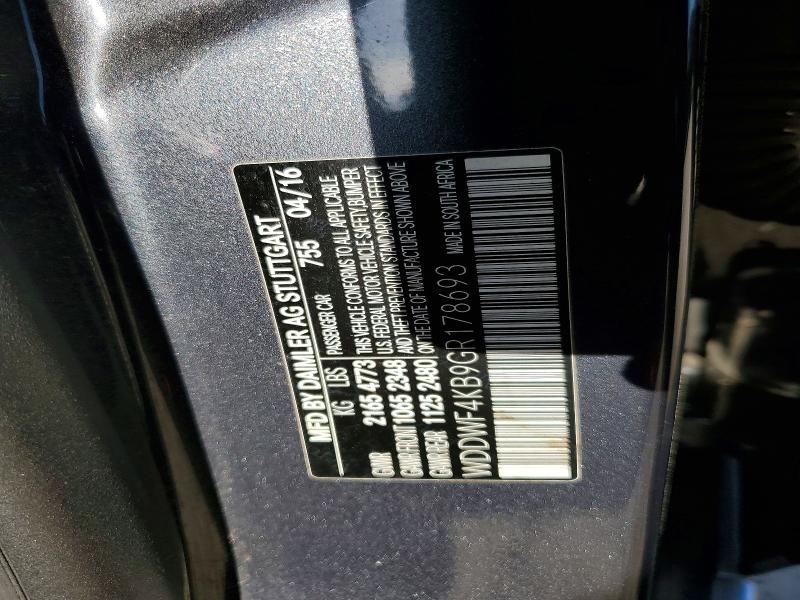 Продажа на аукционе авто 2016 Mercedes-benz C, vin: WDDWF4KB9GR178693, номер лота: 53106026