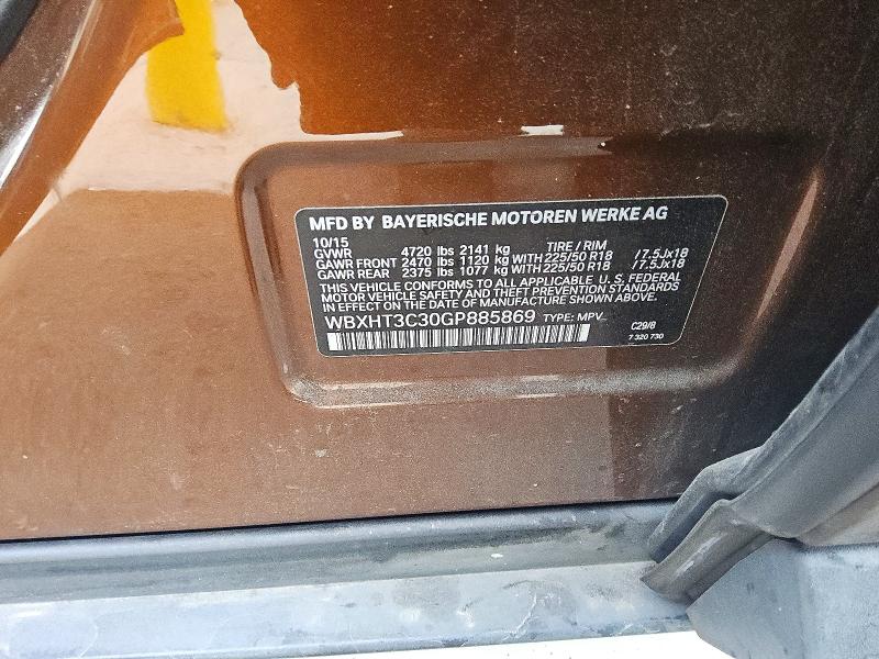 Продаж на аукціоні авто 2016 Bmw X1, vin: WBXHT3C30GP885869, номер лоту: 50350326