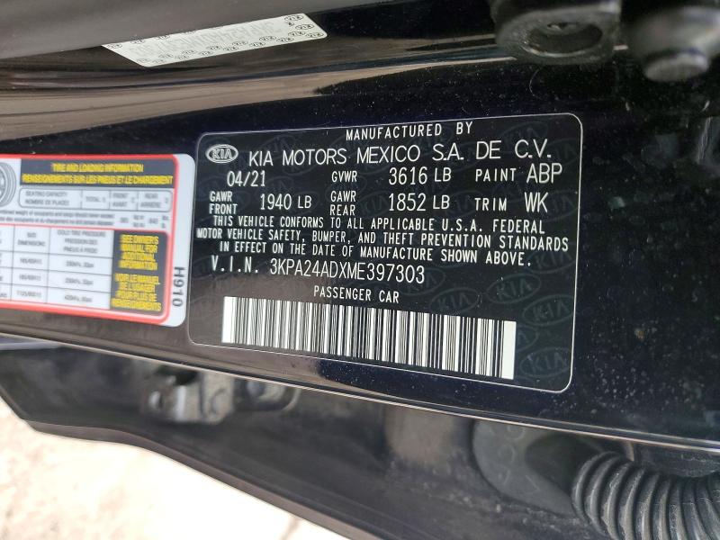 Продажа на аукционе авто 2021 Kia Rio, vin: 3KPA24ADXME397303, номер лота: 54244046