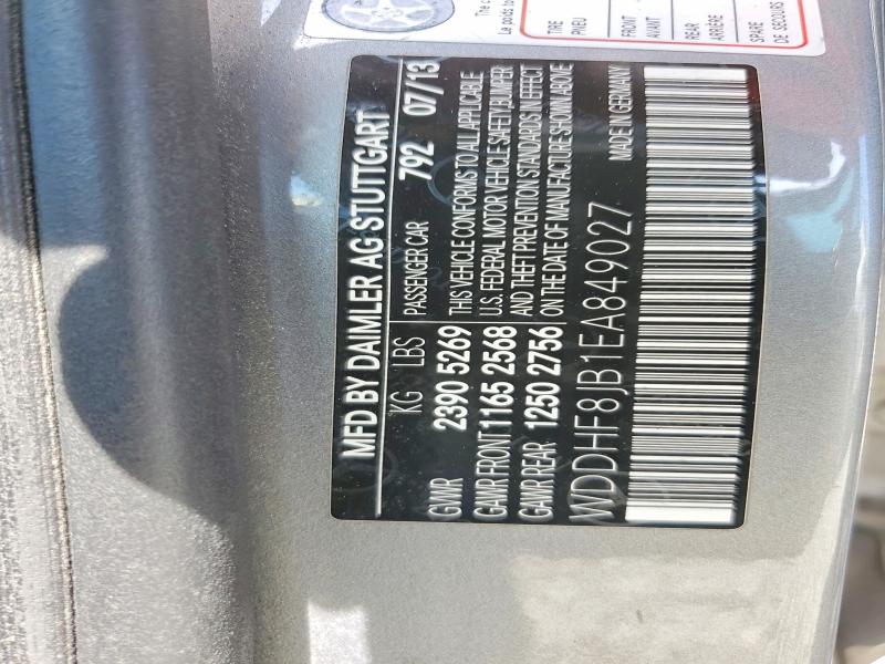 53716486 :رقم المزاد ، WDDHF8JB1EA849027 vin ، 2014 Mercedes-benz E مزاد بيع