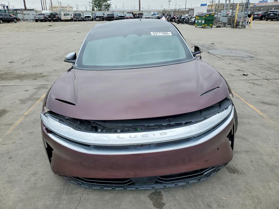 2022 Lucid Motors Air მანქანა იყიდება აუქციონზე, vin: 50EA1GBA8NA003550, აუქციონის ნომერი: 53777806