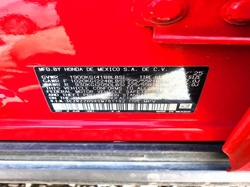54173086 :رقم المزاد ، 3CZRZ2H5XSM781192 vin ، 2025 Honda Hr-v مزاد بيع