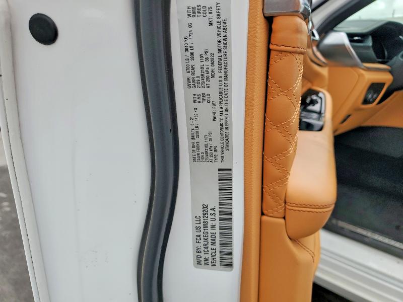 Продаж на аукціоні авто 2021 Jeep Grand Cherokee, vin: 1C4RJKEG1M8129202, номер лоту: 54015526
