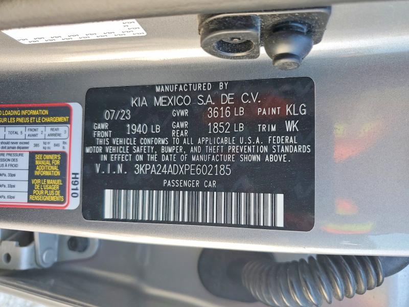 53738126 :رقم المزاد ، 3KPA24ADXPE602185 vin ، 2023 Kia Rio مزاد بيع