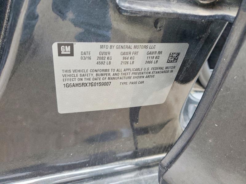 Продаж на аукціоні авто 2016 Cadillac Ats, vin: 1G6AH5RX7G0159007, номер лоту: 52220386