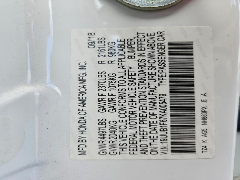 Aukcja sprzedaży 2019 Acura Tlx, vin: 19UUB1F67KA005479, numer aukcji: 55739876
