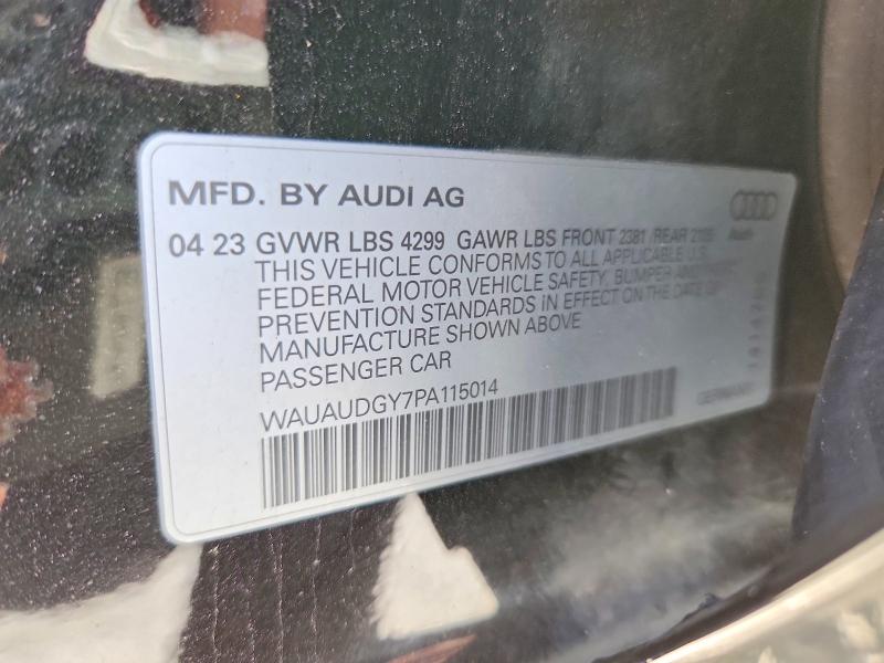 2023 Audi A3 მანქანა იყიდება აუქციონზე, vin: WAUAUDGY7PA115014, აუქციონის ნომერი: 52250856