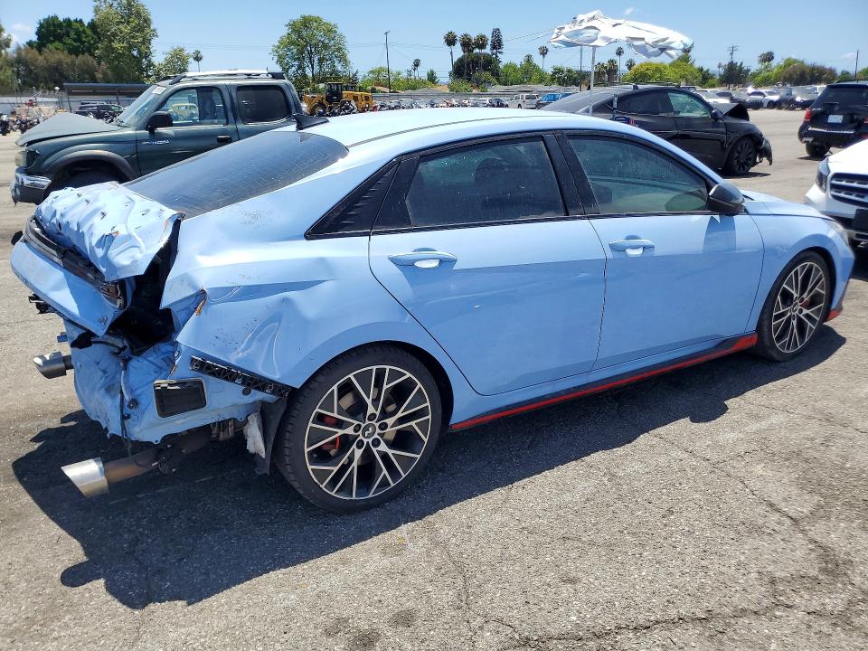 2022 Hyundai Elantra N მანქანა იყიდება აუქციონზე, vin: KMHLW4AK0NU008839, აუქციონის ნომერი: 55334026