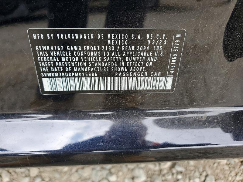 Продажа на аукционе авто 2023 Volkswagen Jetta, vin: 3VWBM7BU8PM025965, номер лота: 53571136