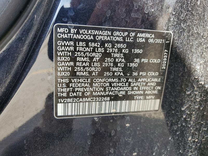 Продажа на аукционе авто 2021 Volkswagen Atlas Cross Sport, vin: 1V2BE2CA9MC232268, номер лота: 55119336