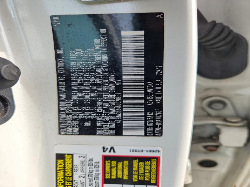 54627786 :رقم المزاد ، 4T3BA3BB4BU020854 vin ، 2011 Toyota Venza مزاد بيع