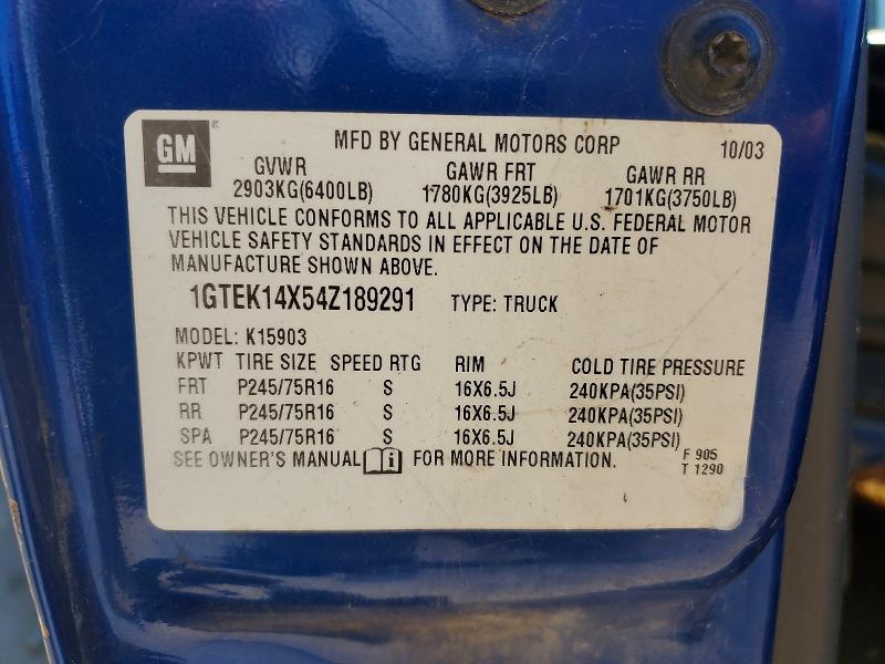 Продаж на аукціоні авто 2004 Gmc New Sierra, vin: 1GTEK14X54Z189291, номер лоту: 55542066