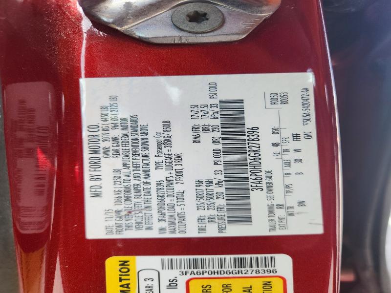 52769226 :رقم المزاد ، 3FA6P0HD6GR278396 vin ، 2016 Ford Fusion مزاد بيع