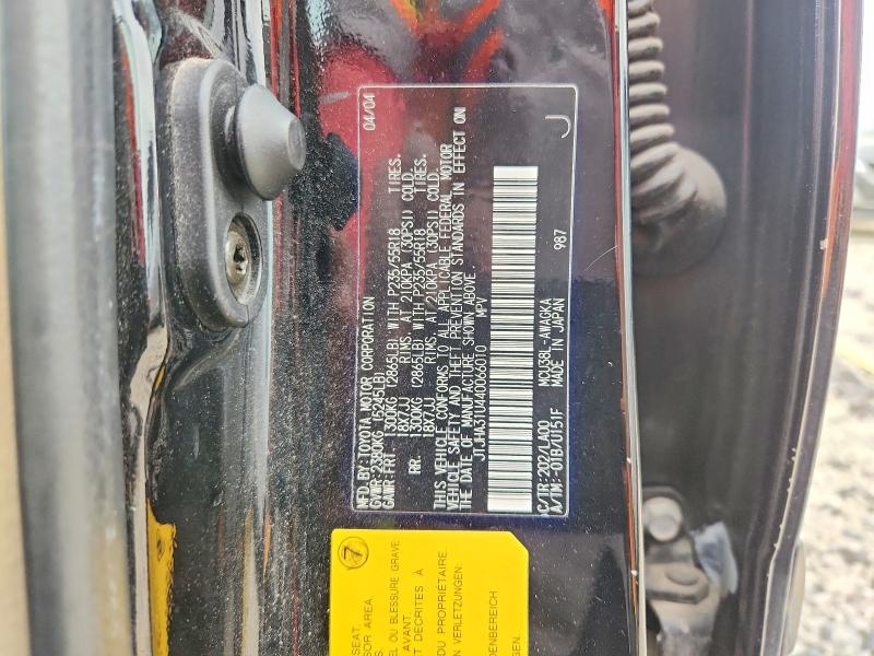 52566036 :رقم المزاد ، JTJHA31U440066010 vin ، 2004 Lexus Rx مزاد بيع