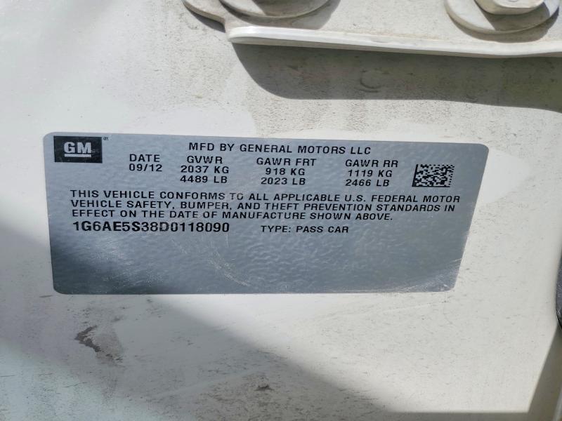 Продаж на аукціоні авто 2013 Cadillac Ats, vin: 1G6AE5S38D0118090, номер лоту: 52587156