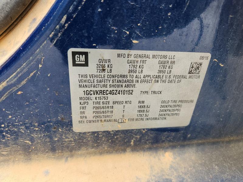 Aukcja sprzedaży 2016 Chevrolet Silverado, vin: 1GCVKREC4GZ410152, numer aukcji: 55091566