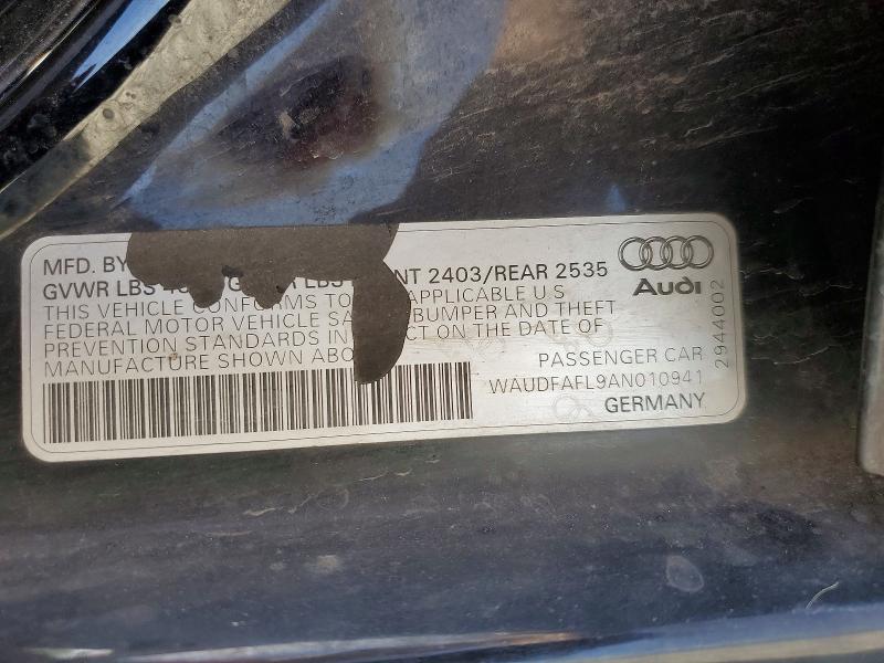 Продажа на аукционе авто 2010 Audi A4, vin: WAUDFAFL9AN010941, номер лота: 51672296