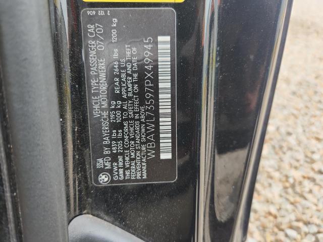 2007 Bmw 335 მანქანა იყიდება აუქციონზე, vin: WBAWL73597PX49945, აუქციონის ნომერი: 53137706