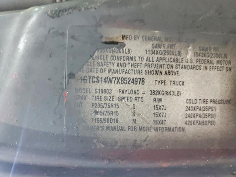 Продаж на аукціоні авто 1999 Gmc Sonoma, vin: 1GTCS14W7X8524978, номер лоту: 54460646