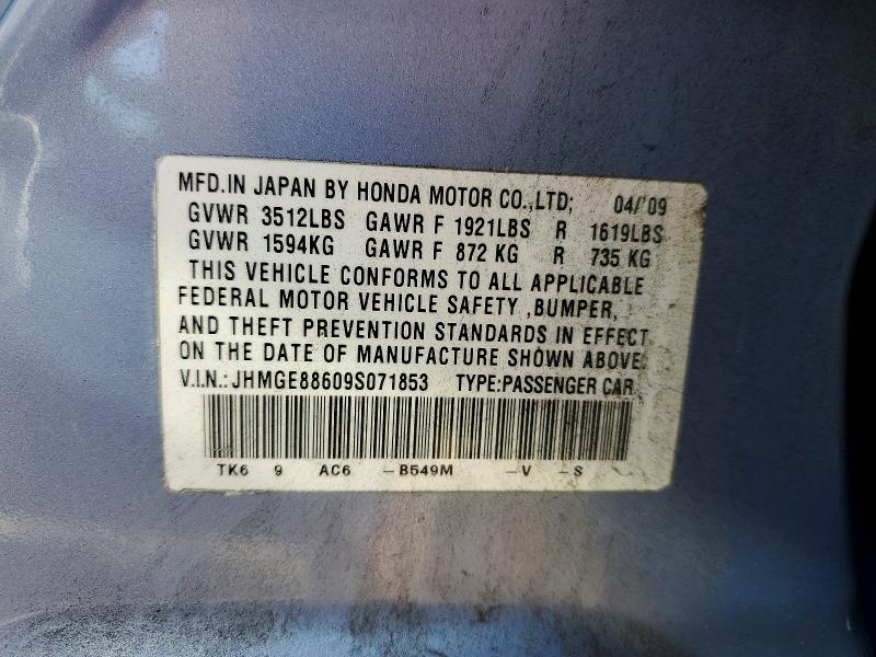 Продажа на аукционе авто 2009 Honda Fit, vin: JHMGE88609S071853, номер лота: 52412326