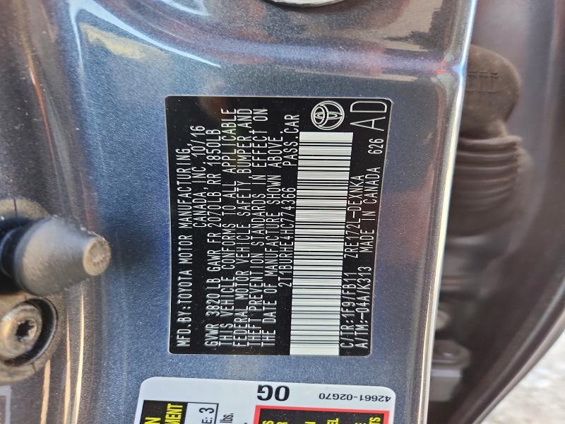 52890826 :رقم المزاد ، 2T1BURHE4HC774366 vin ، 2017 Toyota Corolla مزاد بيع
