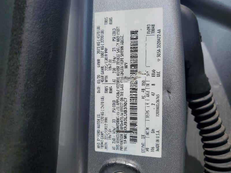 Продажа на аукционе авто 2020 Ford Escape, vin: 1FMCU9J93LUB30057, номер лота: 55169606