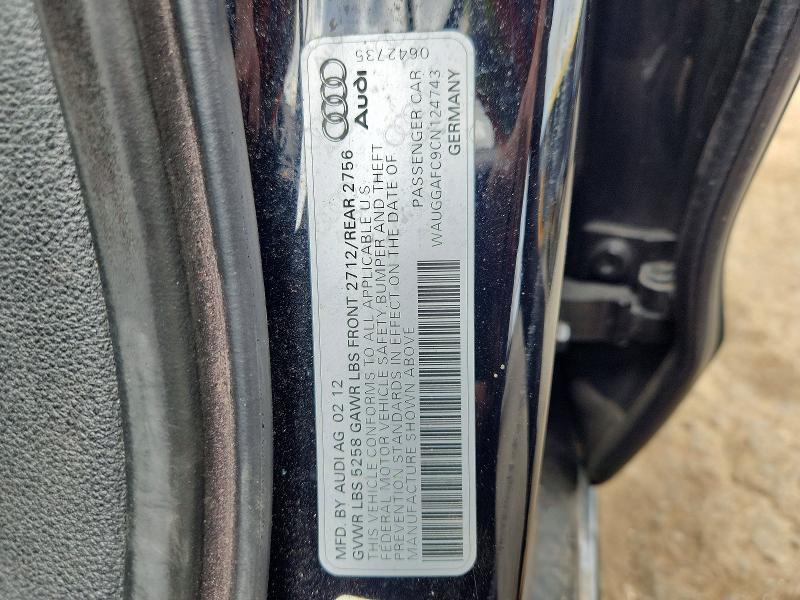 Продаж на аукціоні авто 2012 Audi A6, vin: WAUGGAFC9CN124743, номер лоту: 55432586
