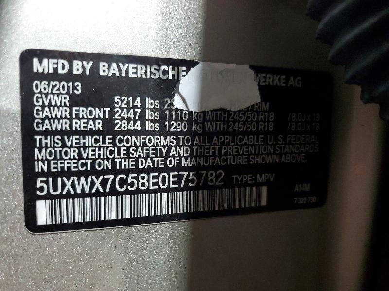 Продажа на аукционе авто 2014 Bmw X3, vin: 5UXWX7C58E0E75782, номер лота: 55259716