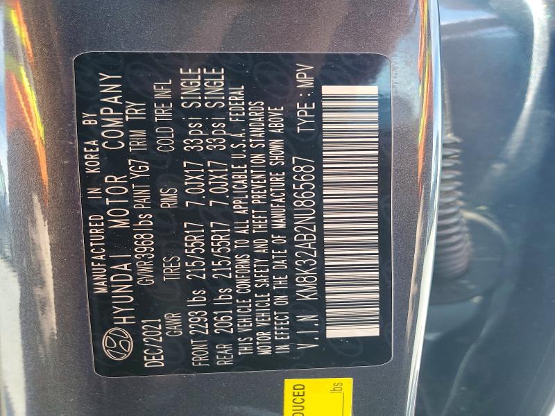 Продажа на аукционе авто 2022 Hyundai Kona, vin: KM8K32AB2NU865687, номер лота: 53234986
