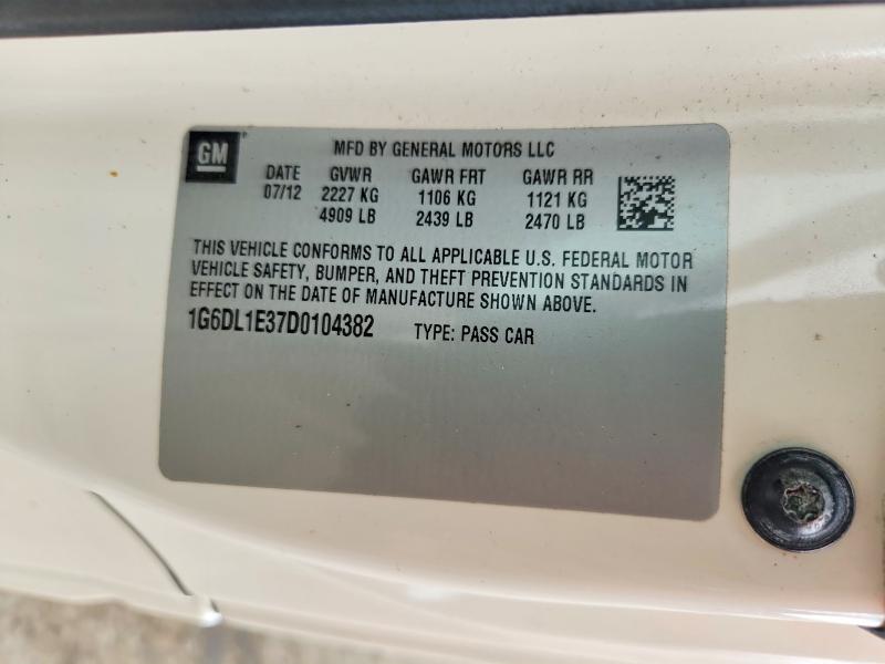 Aukcja sprzedaży 2013 Cadillac Cts, vin: 1G6DL1E37D0104382, numer aukcji: 55328766