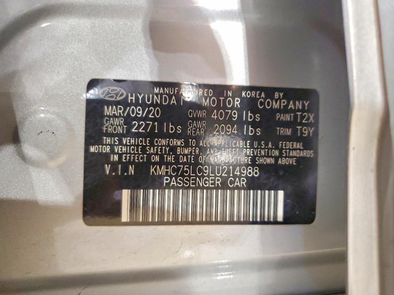 Aukcja sprzedaży 2020 Hyundai Ioniq, vin: KMHC75LC9LU214988, numer aukcji: 53188296