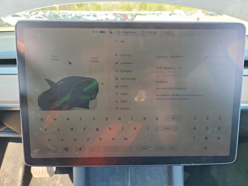 Продажа на аукционе авто 2023 Tesla Model Y, vin: 7SAYGDEEXPF884005, номер лота: 50561926