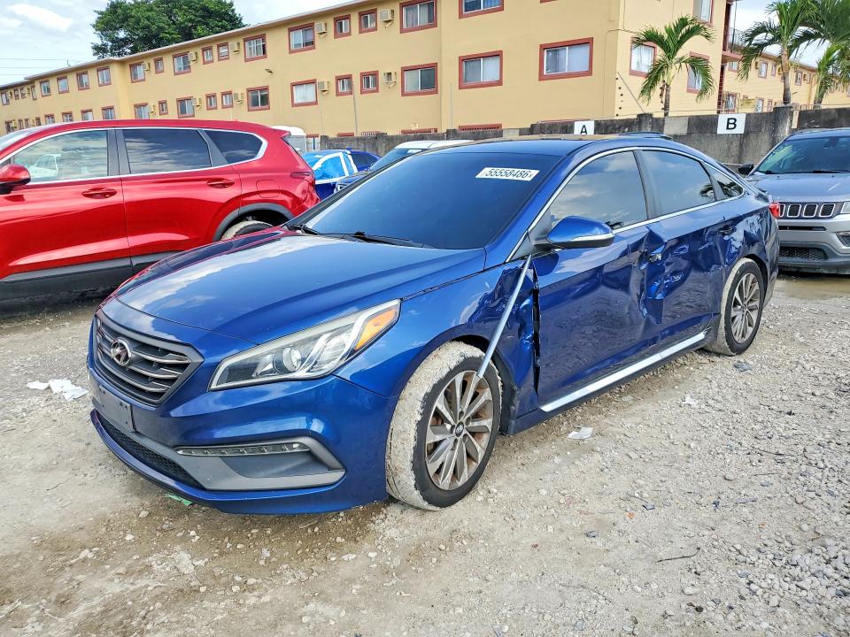 2015 Hyundai Sonata მანქანა იყიდება აუქციონზე, vin: 5NPE34AF1FH117783, აუქციონის ნომერი: 55558486