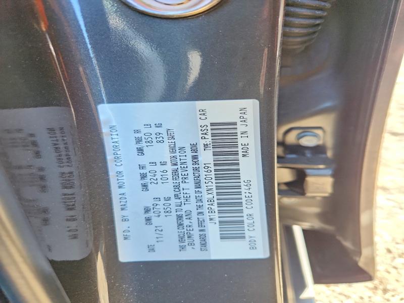 Aukcja sprzedaży 2022 Mazda 3, vin: JM1BPABLXN1501691, numer aukcji: 50986976