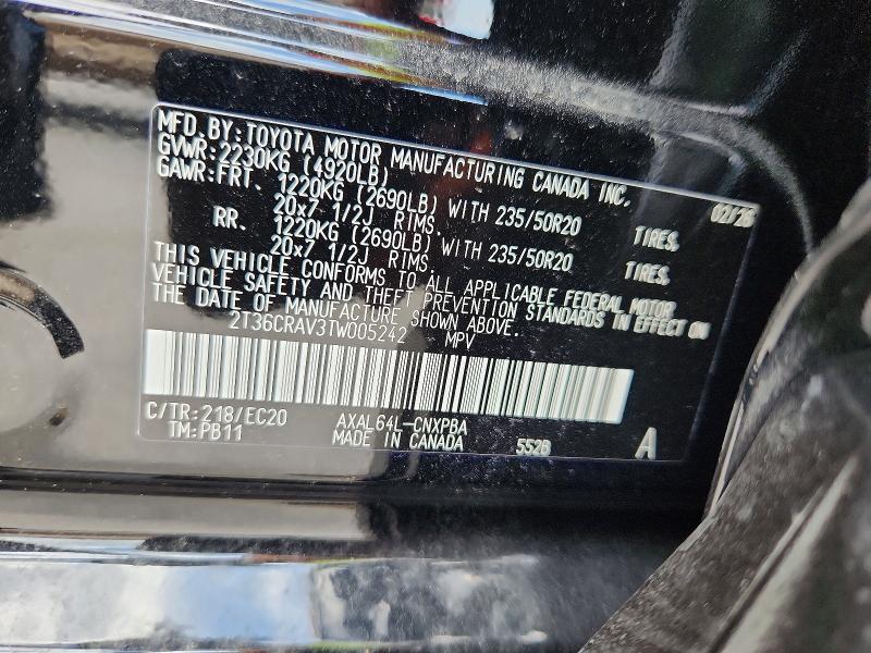 2026 Toyota Rav4 მანქანა იყიდება აუქციონზე, vin: 2T36CRAV3TW005242, აუქციონის ნომერი: 53980876