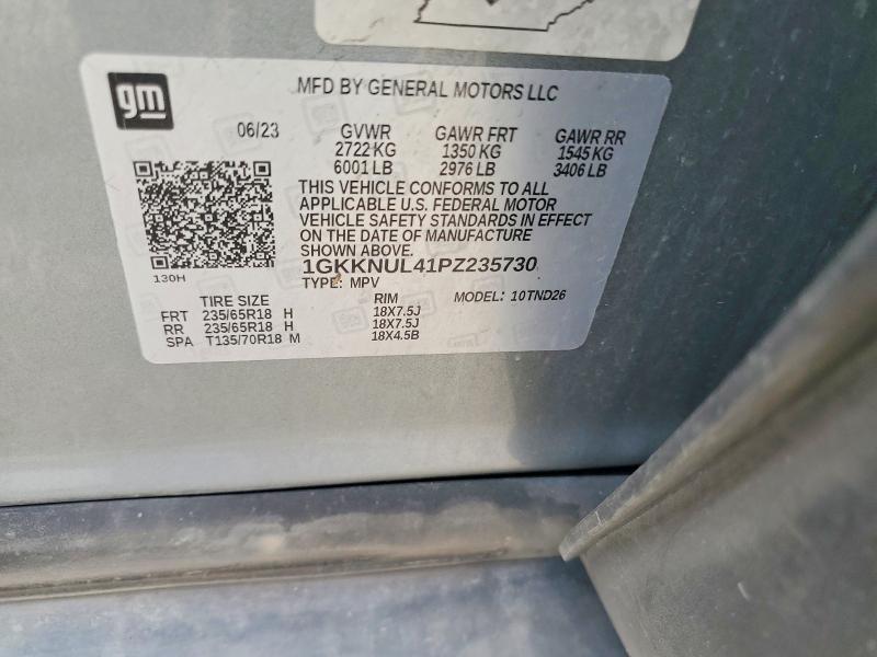 52358276 :رقم المزاد ، 1GKKNUL41PZ235730 vin ، 2023 Gmc Acadia مزاد بيع