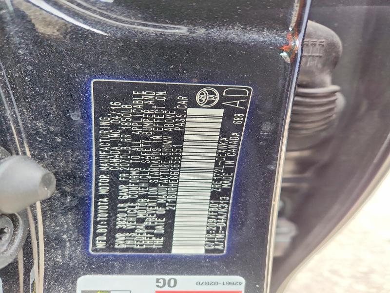Aukcja sprzedaży 2016 Toyota Corolla, vin: 2T1BURHE6GC656351, numer aukcji: 54607846