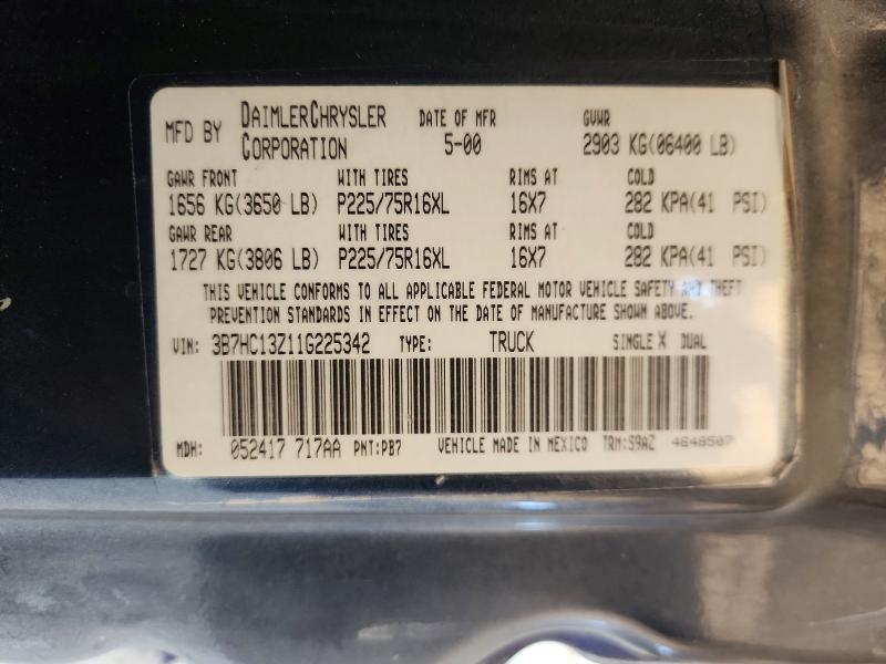 Aukcja sprzedaży 2001 Dodge Ram 1500, vin: 3B7HC13Z11G225342, numer aukcji: 54187526
