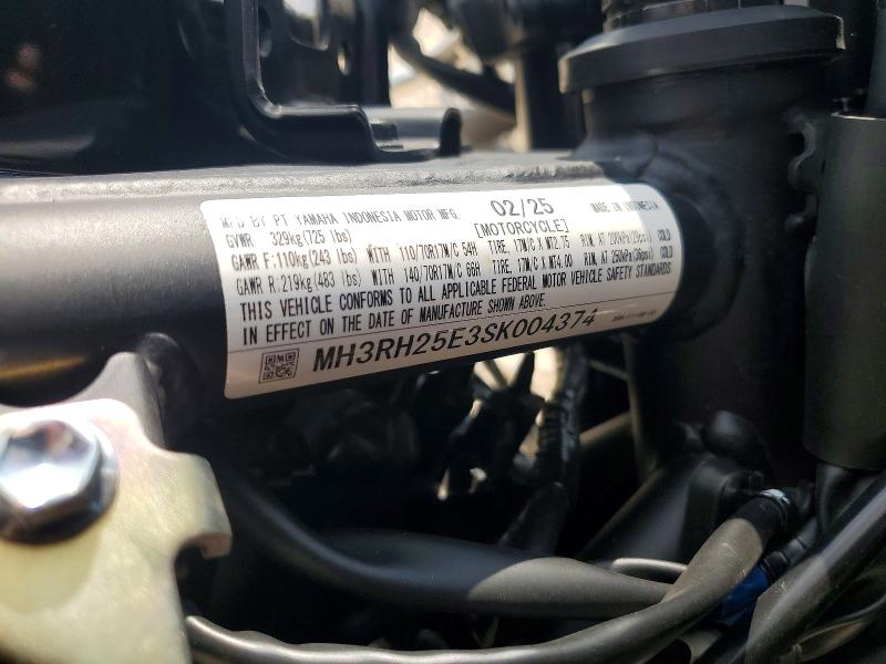 Продажа на аукционе авто 2025 Yamaha Yfz320, vin: MH3RH25E3SK004374, номер лота: 54020586