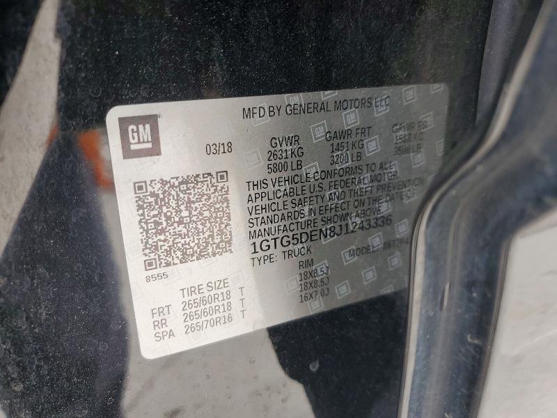 Продаж на аукціоні авто 2018 Gmc Canyon, vin: 1GTG5DEN8J1243336, номер лоту: 52298586