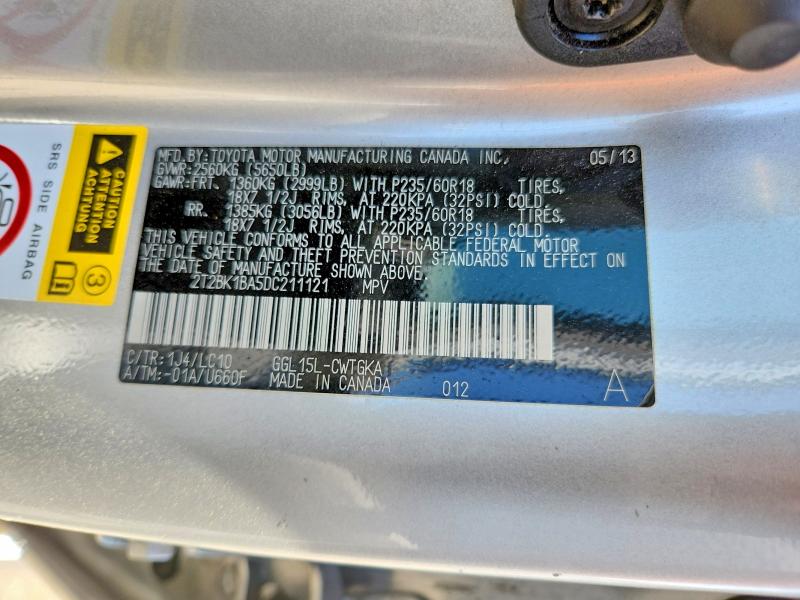 2013 Lexus Rx 350 მანქანა იყიდება აუქციონზე, vin: 2T2BK1BA5DC211121, აუქციონის ნომერი: 54262556