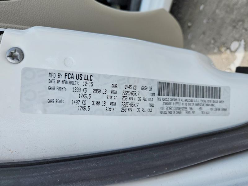 2016 Chrysler Town & Country მანქანა იყიდება აუქციონზე, vin: 2C4RC1CG2GR232225, აუქციონის ნომერი: 55094986
